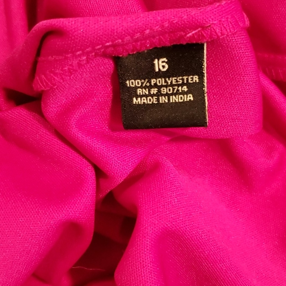 Sleeveless high-low red and pink dress - Picture 8 of 8